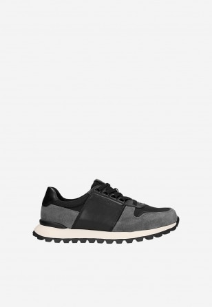 Czarno-szare sneakersy męskie` 10299-81