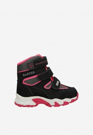 Trzewiki ocieplane BARTEK 11656002, dla dziewcząt, czarno-różowy 11656002
