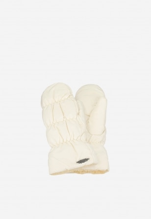 RELAKS beżowe ocieplane rękawiczki z jednym palcem R95004-44