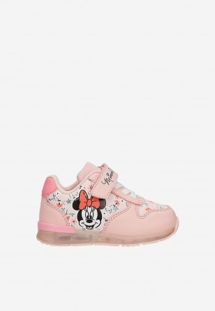 Różowe sneakersy Minnie Mouse ze świecącą podeszwą BARTEK 87027-15 87027-15