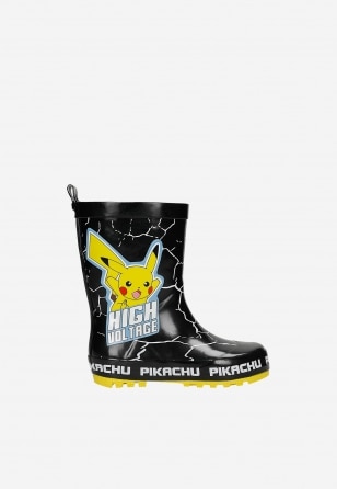 Schwarze Pikachu Gummistiefel für Kinder BARTEK 86702-11 86702-11