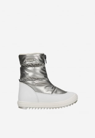 Botki ocieplane BARTEK 14405023, dla dziewcząt, srebrno-biały 14405023