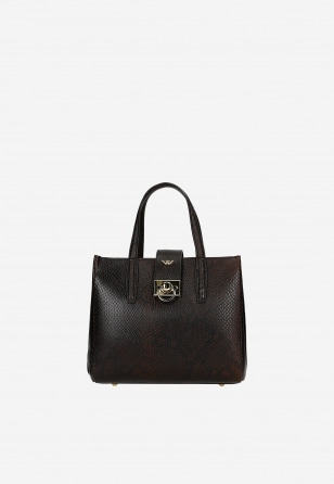 Brązowy czekoladowy kuferek damski ze skóry 80404-53