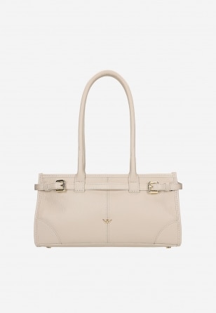 Beżowa damska torebka skórzana 80479-59