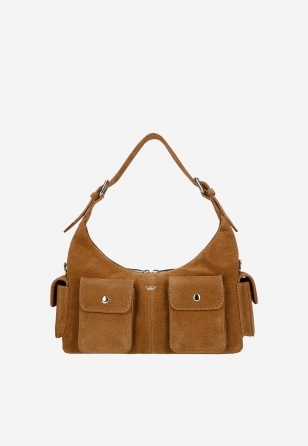 Brązowa torebka damska z dwoiny 80480-63