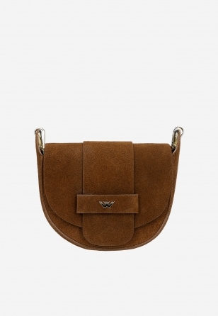 Mała półokrągła torebka damska z dwoiny 80489-63