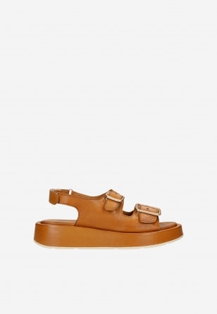 Brązowe rude sandały damskie ze skóry 76259-53