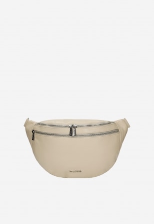 Beżowa skórzana nerka damska 80298-44