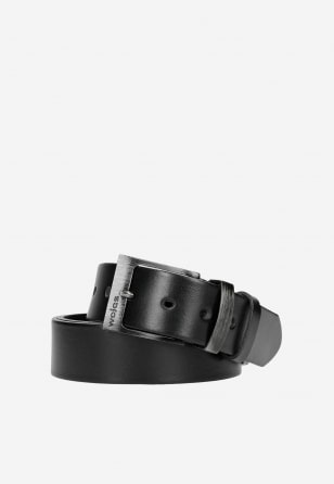 Skórzany czarny pasek męski 07CZRG40