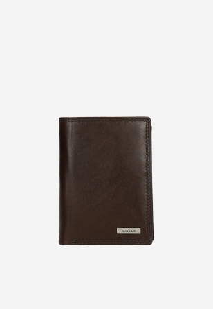 Ciemnobrązowy skórzany portfel męski 7941-53