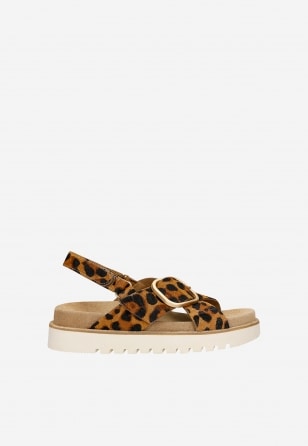 Sandały damskie RELAKS w panterkę R78002-94