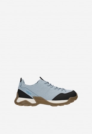 Niebieskie sneakersy RELAKS z czarnymi wstawkami R34212-46