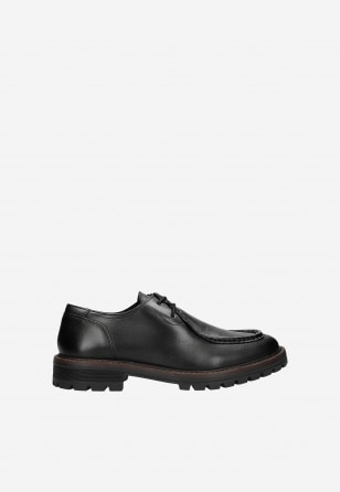 Klassische Herren-Lederhalbschuhe mit deutlicher Ziersteppung 10264-51