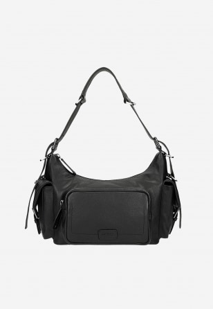 Schwarze Damen-Cargotasche mit Taschen 80481-51