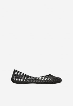 Czarne ażurowe baleriny basenowe RELAKS R74041-11