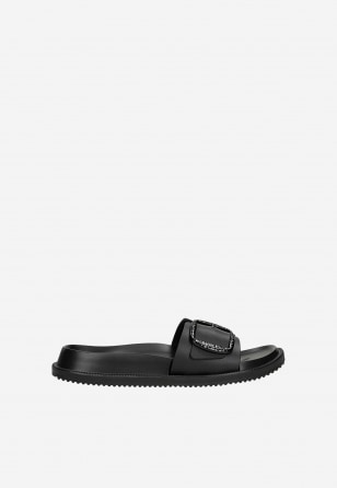Czarne basenowe klapki damskie RELAKS R74039-11