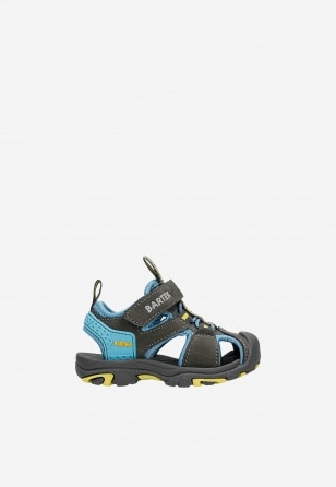 BARTEK Sandalen 11042505 in Grau-Blau mit gelben Akzenten 11042505