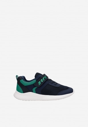 Granatowe sneakersy dziecięce z zielonymi wstawkami BARTEK 87003-17 87003-17