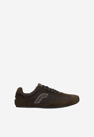 Czekoladowe sneakersy barefoot na cienkiej podeszwie RELAKS R34209-82