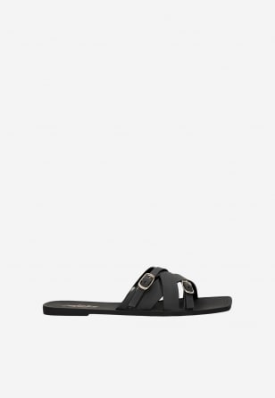 Czarne klapki basenowe RELAKS R74034-11