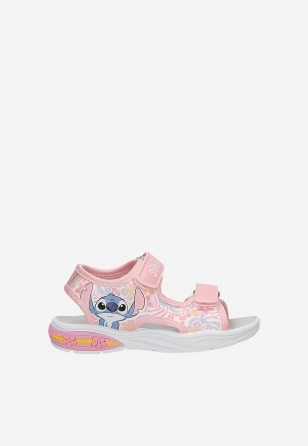 Różowe sandały dziewczęce Stitch ze świecącą podeszwą BARTEK 89007-15 89007-15