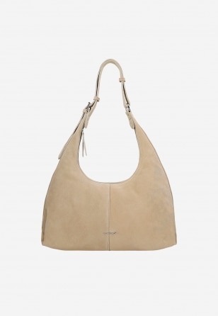 Duża beżowa torebka damska hobo 80455-64