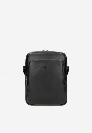 Kleine schwarze Herrentasche zum Umhängen 80023-51