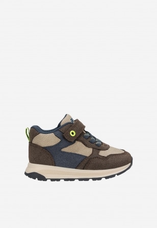 Brązowe sneakersy dziecięce z granatowymi wstawkami BARTEK 87062-12 87062-12