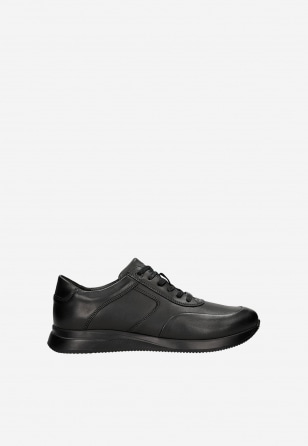 Czarne skórzane sneakersy męskie 10324-51