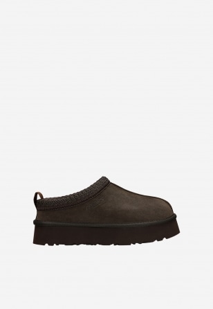 Ciepłe brązowe klapki damskie RELAKS z wełną merino R4619962