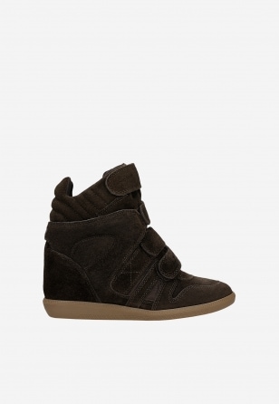 Damskie sneakersy z ukrytym koturnem i zapięciem na rzepy 55390-62