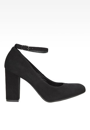 Czarne damskie czółenka 6369-61