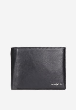 Pánska kožená peňaženka z čiernej lícovej kože 8938-51