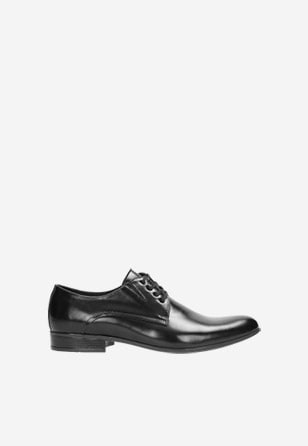 Černé pánské kožené boty z kvalitního materiálu