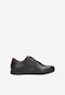 Czarne skórzane półbuty męskie typu sneakers 9078-51