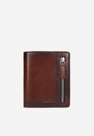 Malá kožená peněženka z kvalitní hnědé lícové kůže