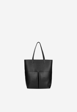 Velká černá dámská kabelka z kvalitní hladké kůže 80027-51