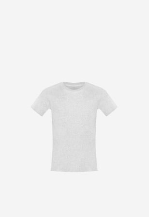 Basic pánské tričko s krátkým rukávem v šedé barvě 98001-80