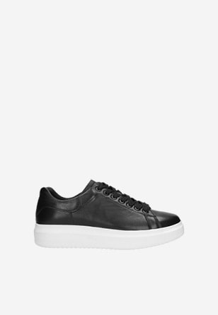 Štýlové pánske sneakersy z čiernej lícovej kože 46020-51