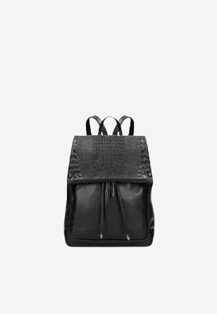 Czarny plecak damski w stylu miejskim 80073-51