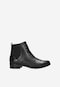 Pohodlné černé kotníkové boty dámské z hladké kůže 55025-81