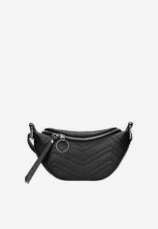 Malá černá dámská kabelka z kvalitní hladké kůže