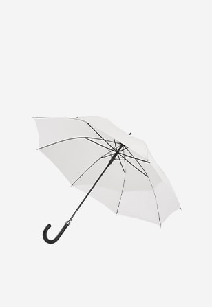Długi parasol w kolorze białym 96701-10