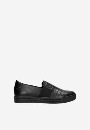 Černé botasky dámské z kvalitní hladké kůže 46036-51