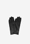 Czarne skórzane rękawiczki damskie z podszewką antybakteryjną 98115-51