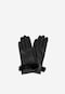 Czarne rękawiczki damskie ze skóry licowej 98120-81