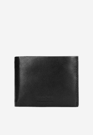 Kožená peněženka pánská v neutrální černé barvě