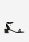 Czarne sandały damskie w stylu formal 76078-51
