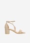 Béžové dámske sandále nízke k ležérnym outfitom 76058-64