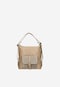 Beżowa torebka - plecak z naturalnej skóry 2w1 80021-74